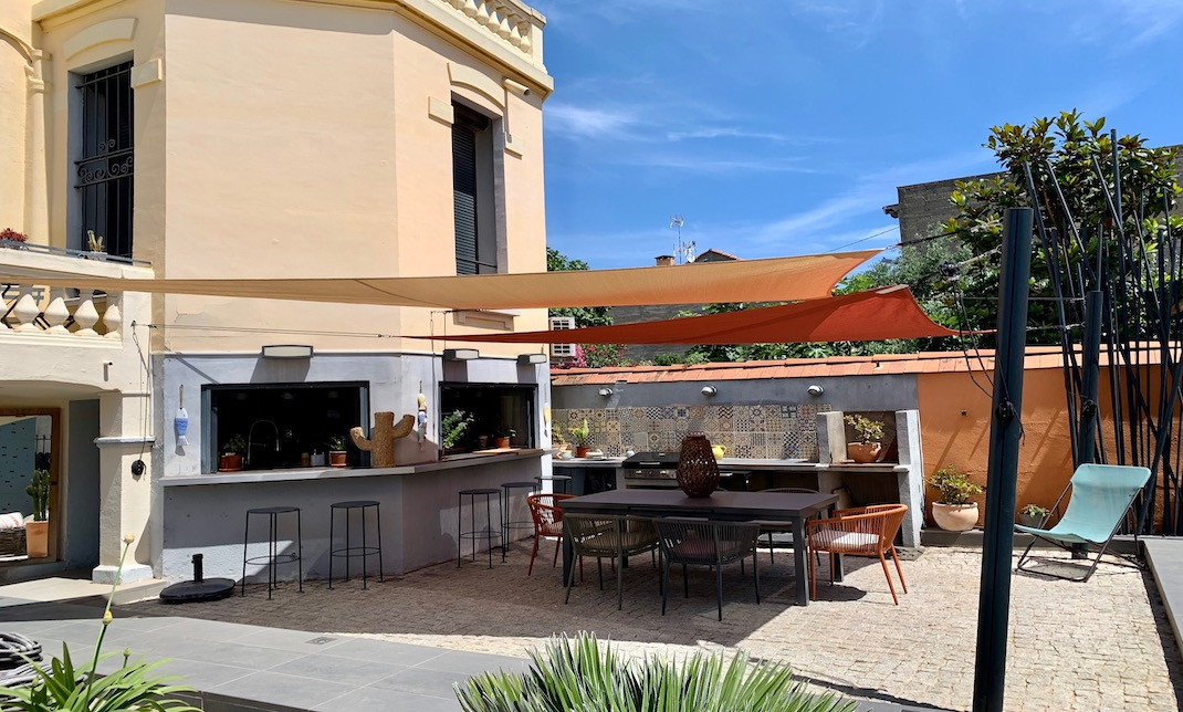 Installation multivoiles à enrouleur